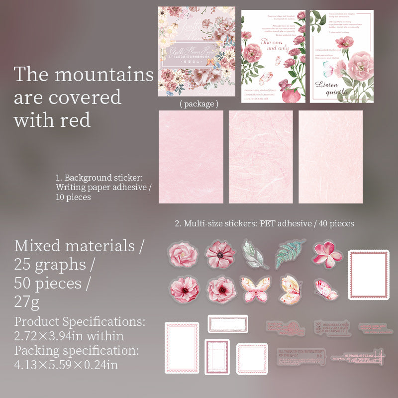 #02480 Flower Background Series Sticker/Paper