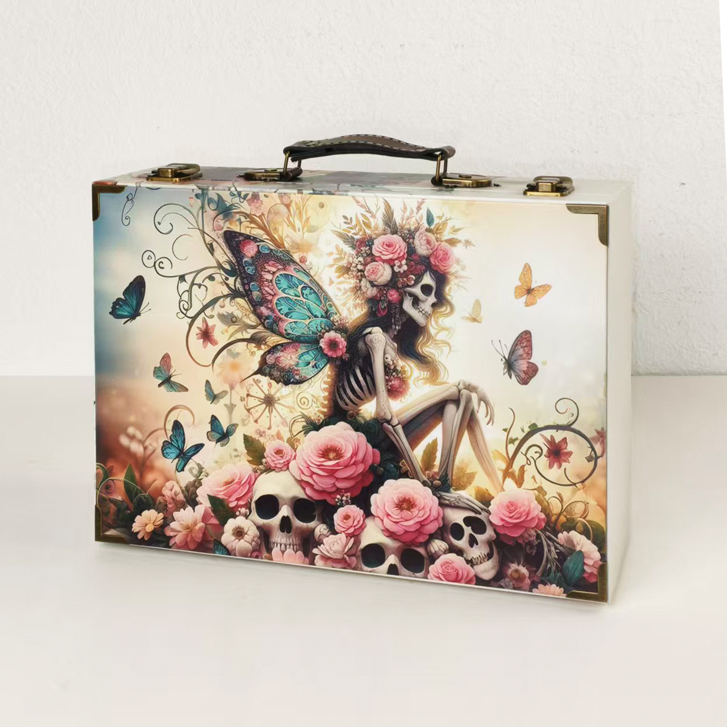 #01242 Customized Pattern Wooden Suitcase