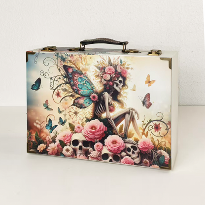 #01242 Customized Pattern Wooden Suitcase