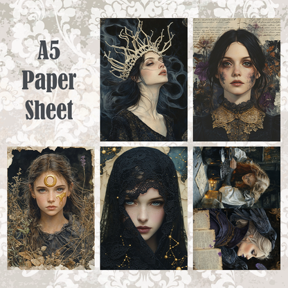 #5A242 POI Print A5 Cardstock Paper Set 10 Pcs
