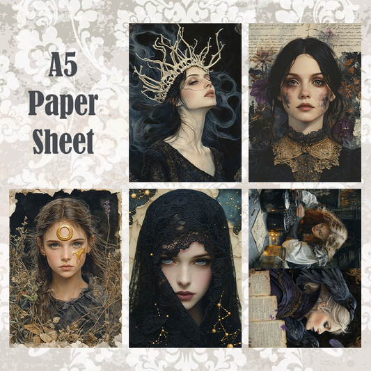 #5A242 POI Print A5 Cardstock Paper Set 10 Pcs
