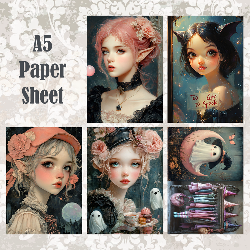 #5A243 POI Print A5 Cardstock Paper Set 10 Pcs