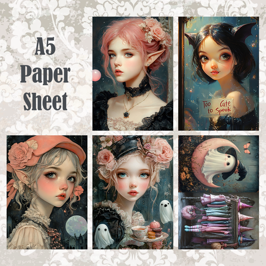 #5A243 POI Print A5 Cardstock Paper Set 10 Pcs