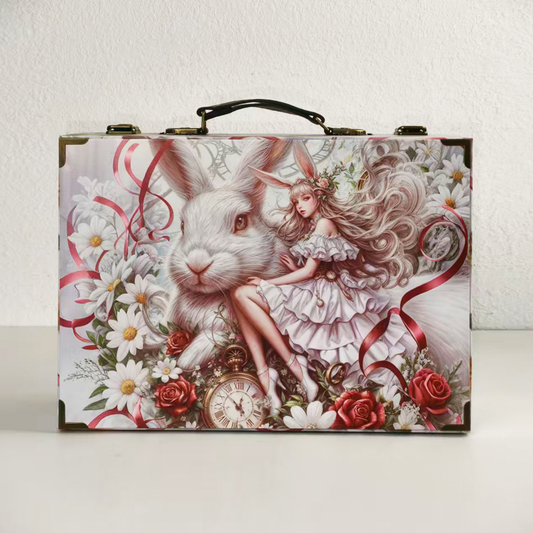 #01244 Customized Pattern Wooden Suitcase