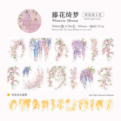 #03029 Mountain Wild Flower Branches Series Tape Roll