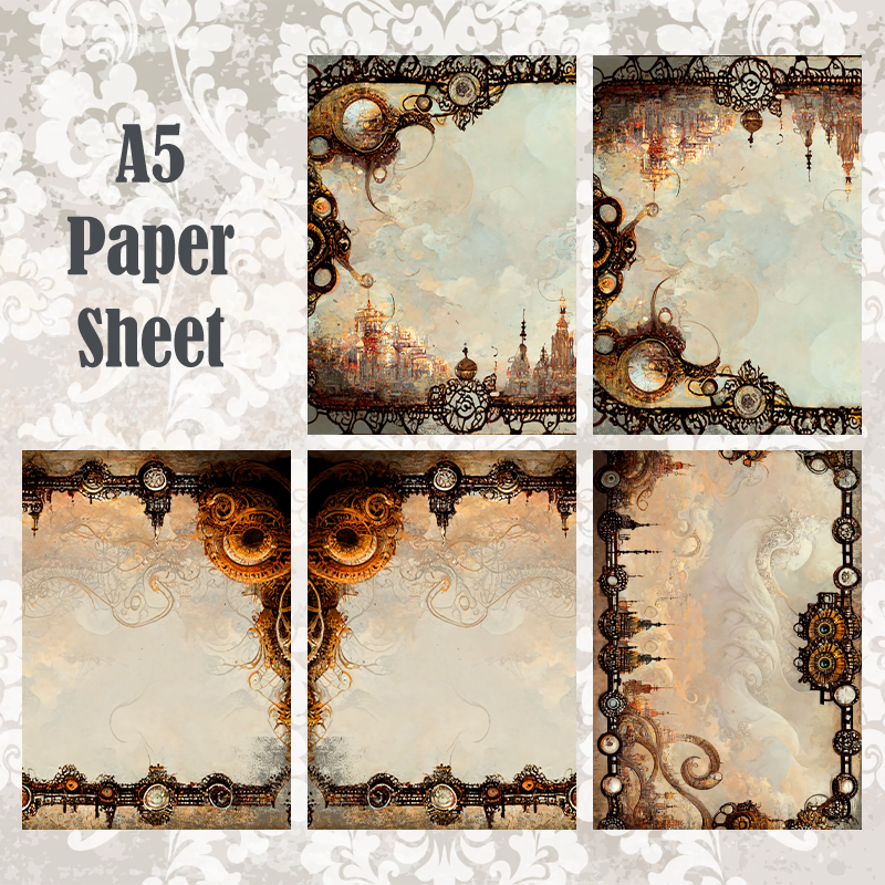 #5A247 POI Print A5 Cardstock Paper Set 10 Pcs