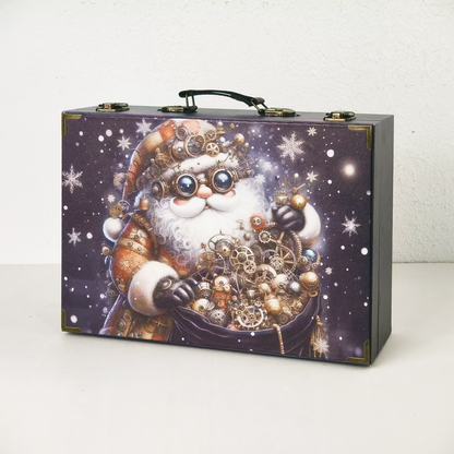 #01248 Customized Pattern Wooden Suitcase