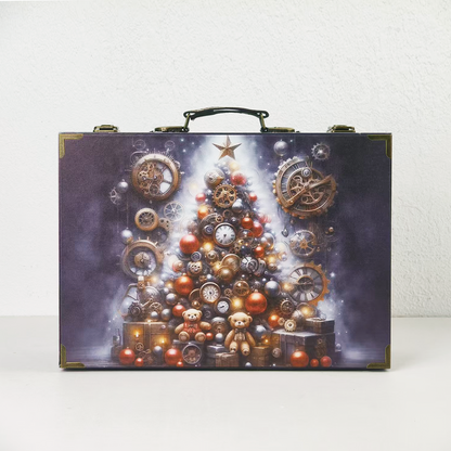 #01248 Customized Pattern Wooden Suitcase