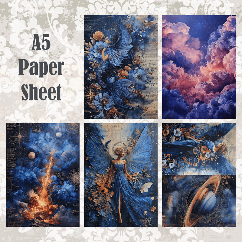 #5A248 POI Print A5 Cardstock Paper Set 10 Pcs