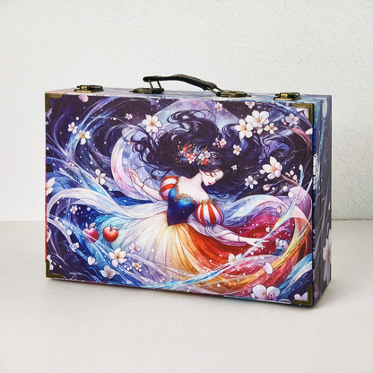 #01249 Customized Pattern Wooden Suitcase