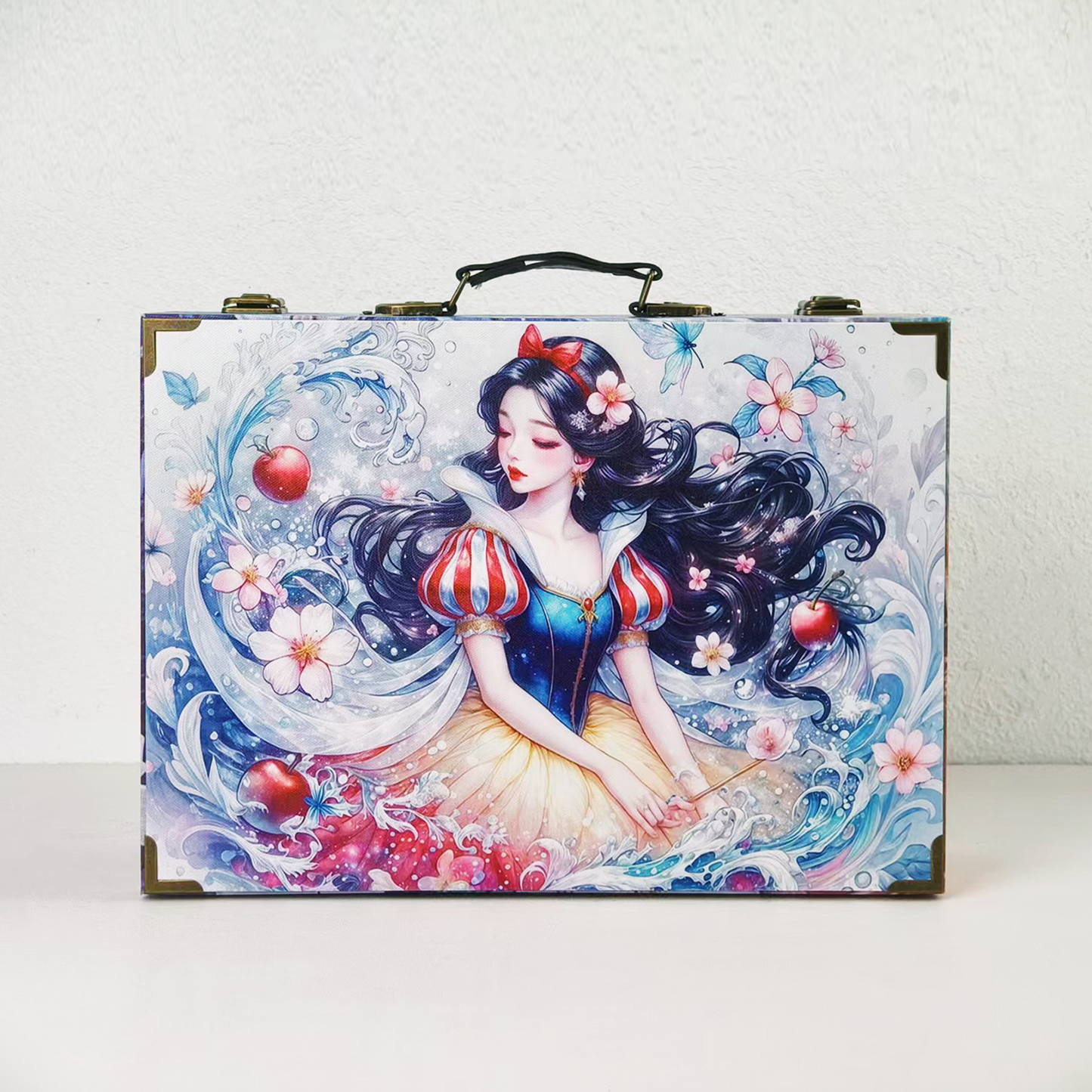 #01249 Customized Pattern Wooden Suitcase