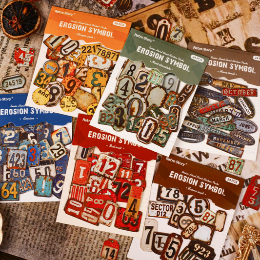 #02249 Rust Label Series Sticker