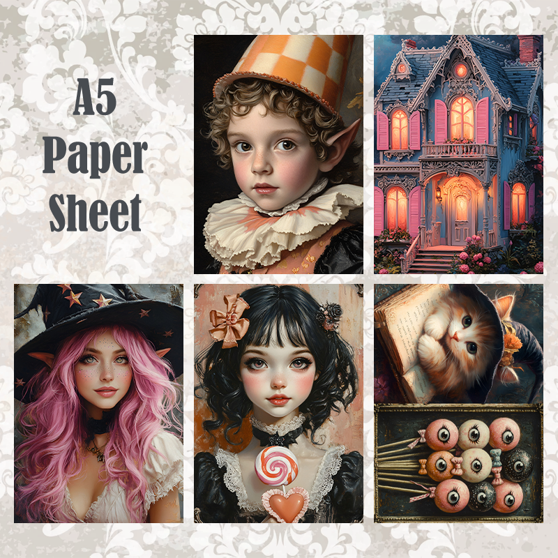 #5A250 POI Print A5 Cardstock Paper Set 10 Pcs