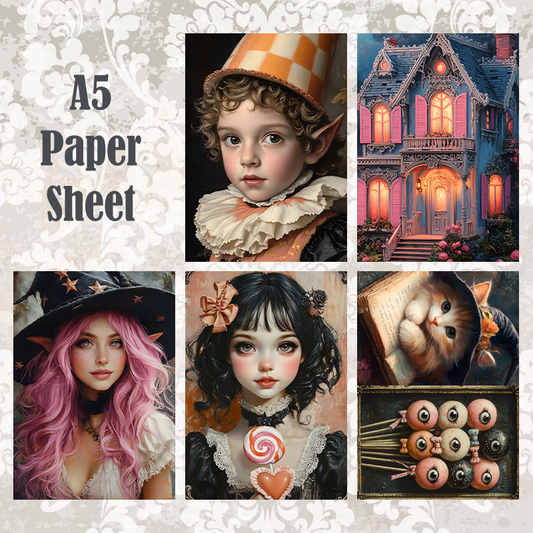 #5A250 POI Print A5 Cardstock Paper Set 10 Pcs