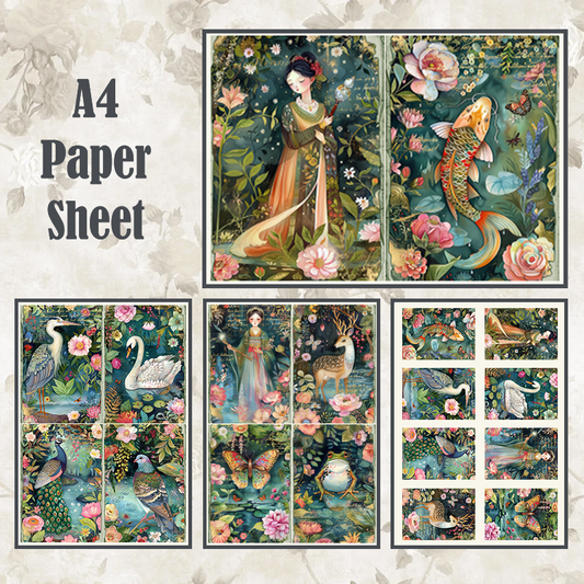 #25 POI Print A4 Cardstock Paper Set 5 Pcs