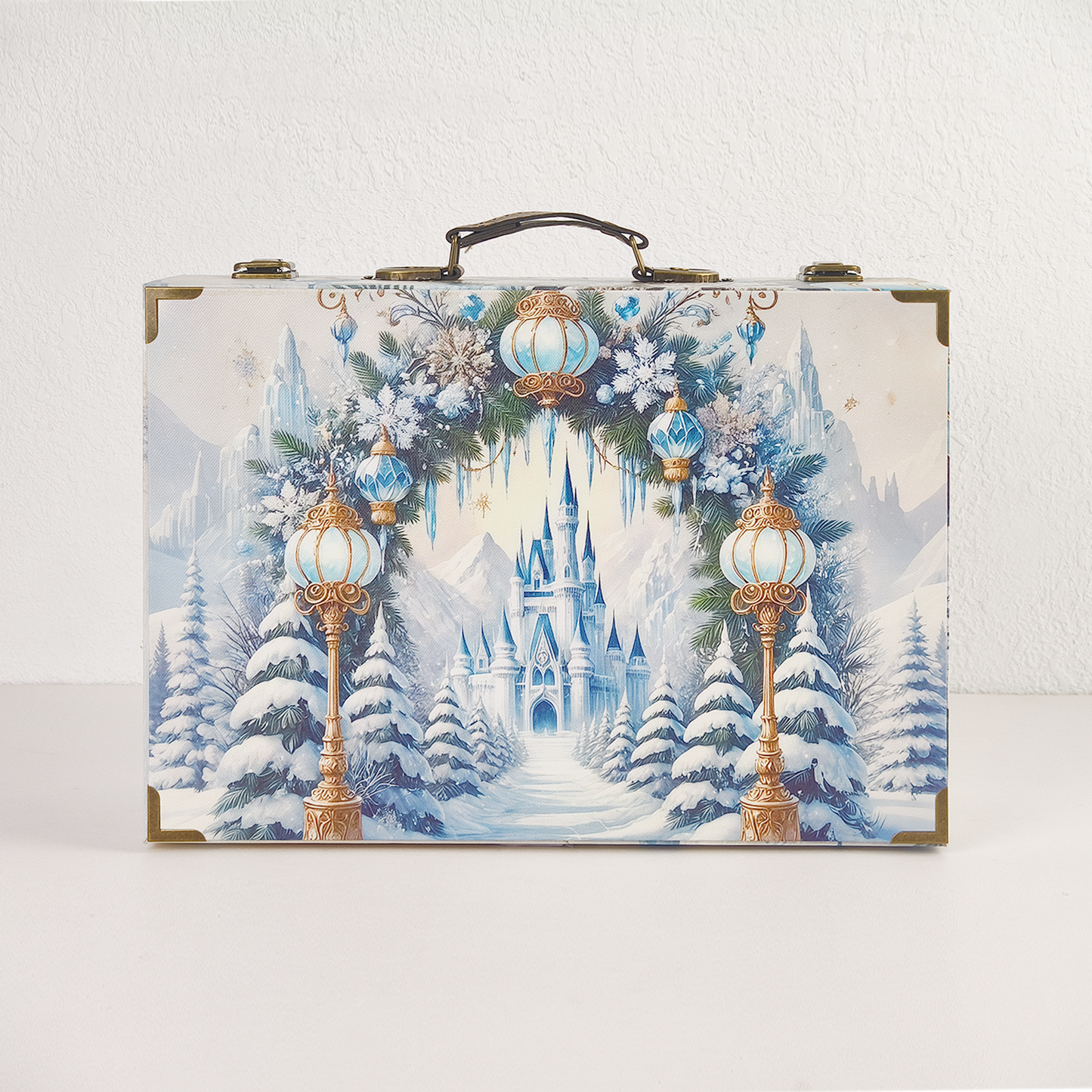 #01310 Customized Pattern Wooden Suitcase