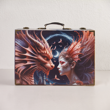 #01311 Customized Pattern Wooden Suitcase