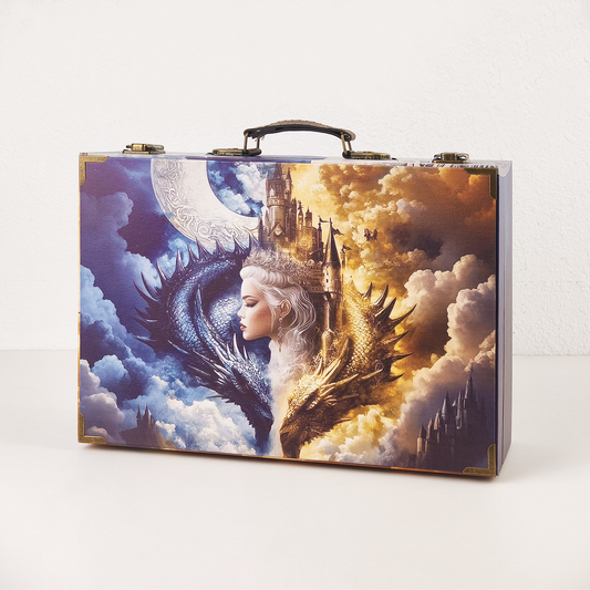 #01311 Customized Pattern Wooden Suitcase