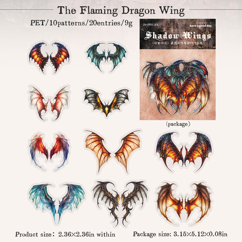#02243 Gothic Wings Series Sticker