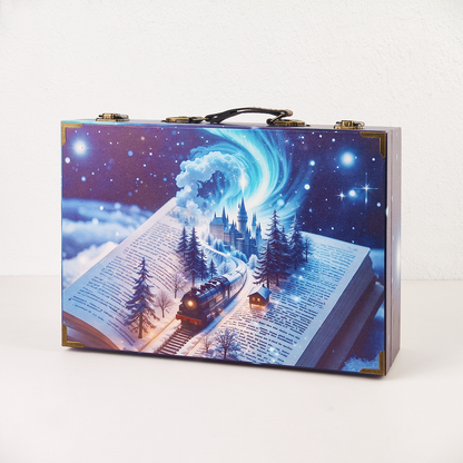 #01312 Customized Pattern Wooden Suitcase