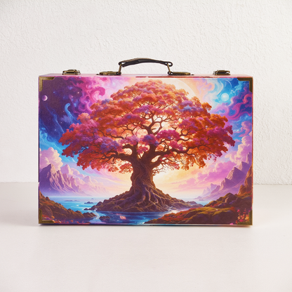 #01313 Customized Pattern Wooden Suitcase