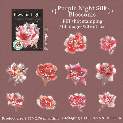 #02512 Flowing Light Flower  Series Sticker