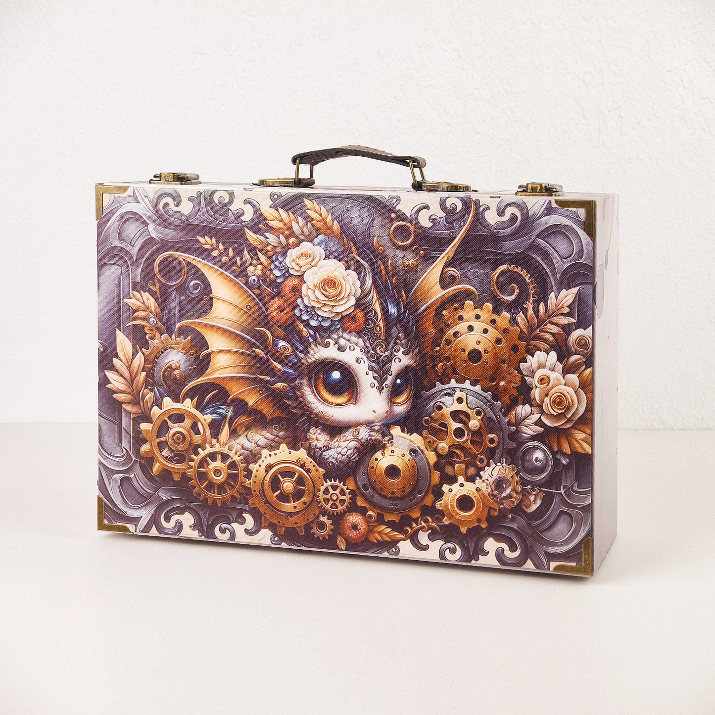 #01314 Customized Pattern Wooden Suitcase