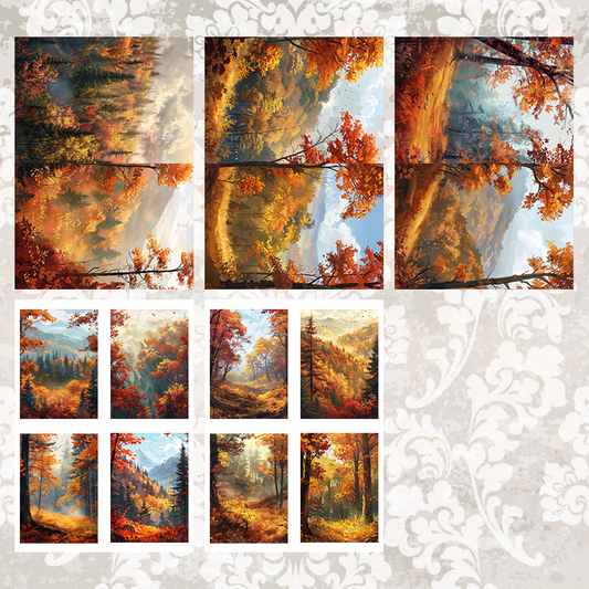 #5A27 POI Print A5 Cardstock Paper Set 10 Pcs