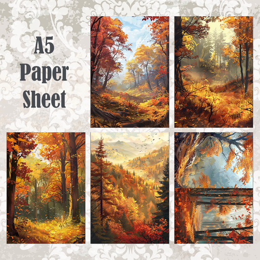 #5A27 POI Print A5 Cardstock Paper Set 10 Pcs