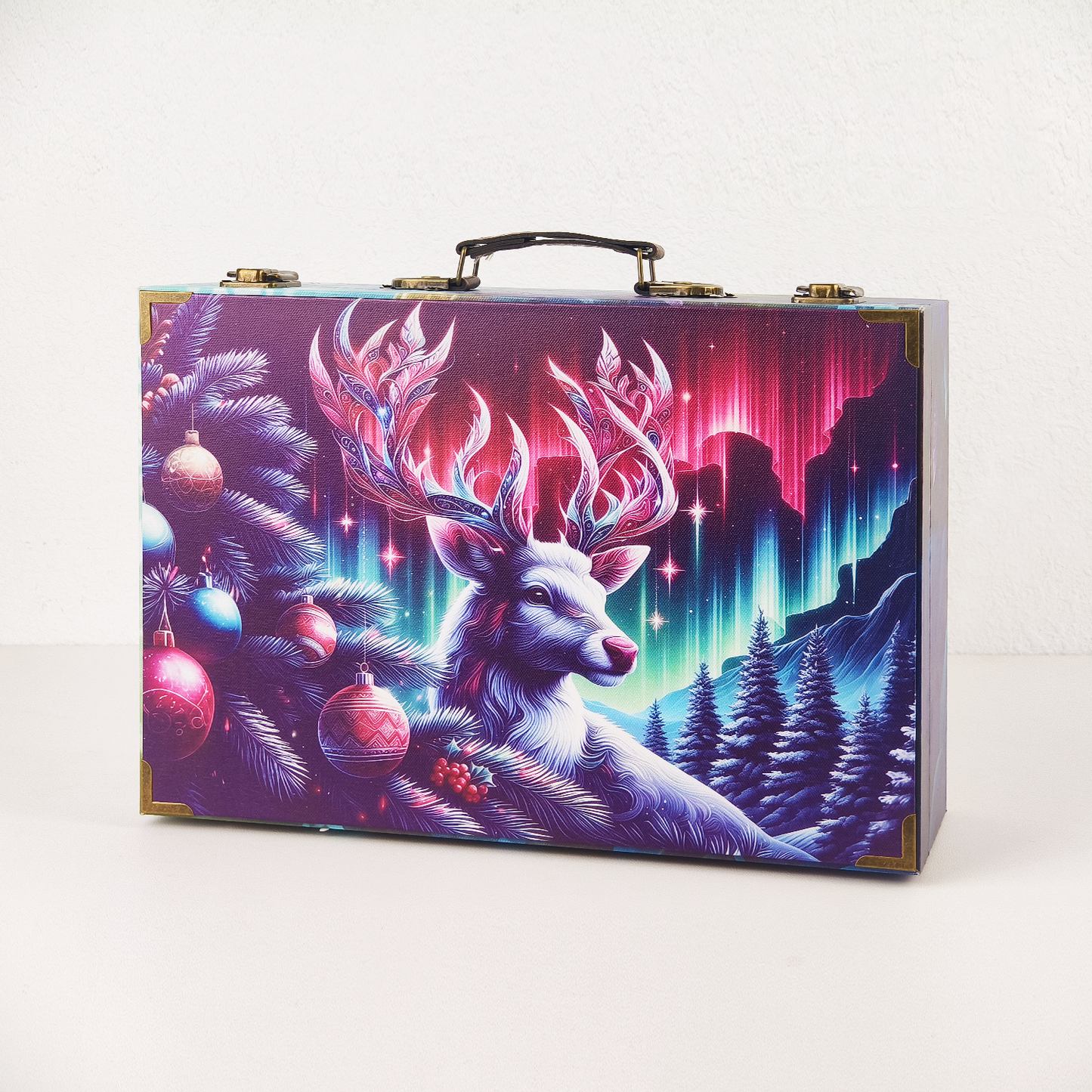 #01315 Customized Pattern Wooden Suitcase