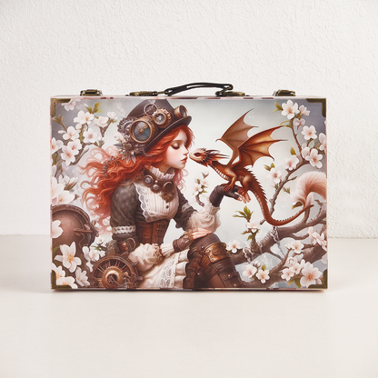 #01316 Customized Pattern Wooden Suitcase