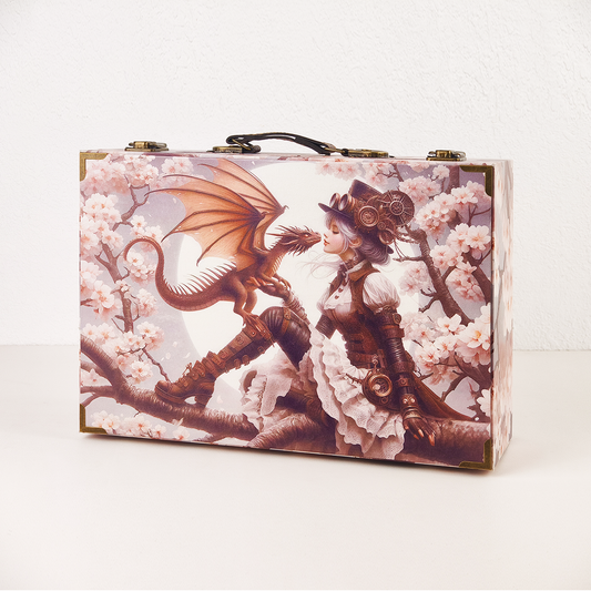 #01316 Customized Pattern Wooden Suitcase