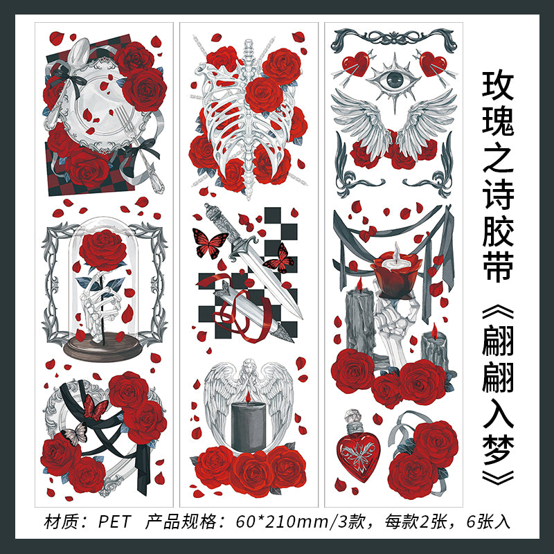 #02096 Rose Poem Series Sticker
