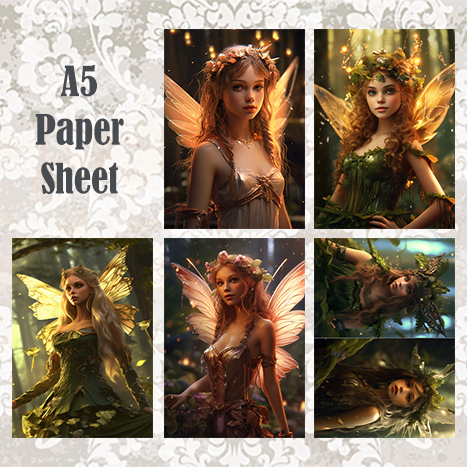 #5A29 POI Print A5 Cardstock Paper Set 10 Pcs