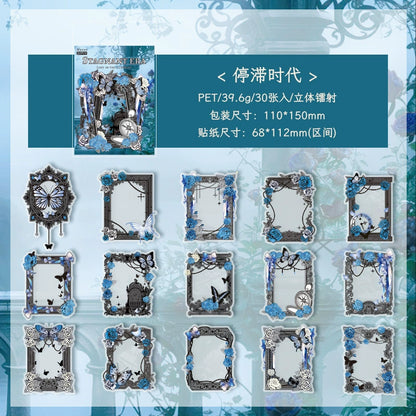 #02726 Vintage Flower Frame Series Sticker