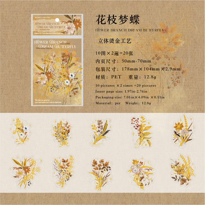 #02611 Golden Rose  Series Sticker