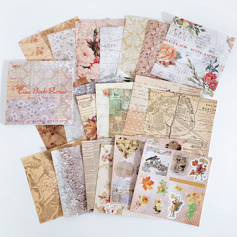 #02314 Retro Backgound Series Material Paper Book