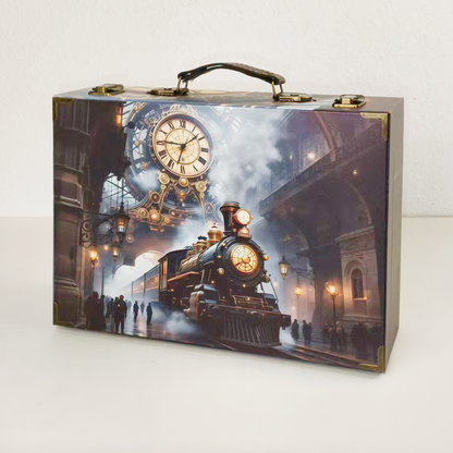 #01243 Customized Pattern Wooden Suitcase