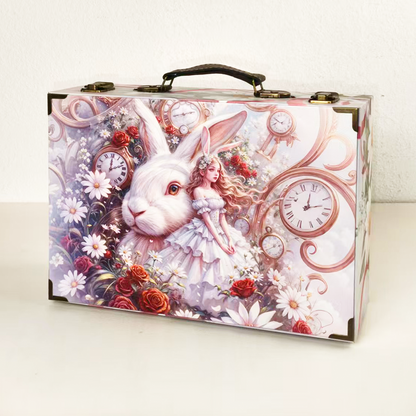 #01244 Customized Pattern Wooden Suitcase