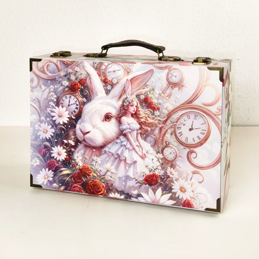 #01244 Customized Pattern Wooden Suitcase