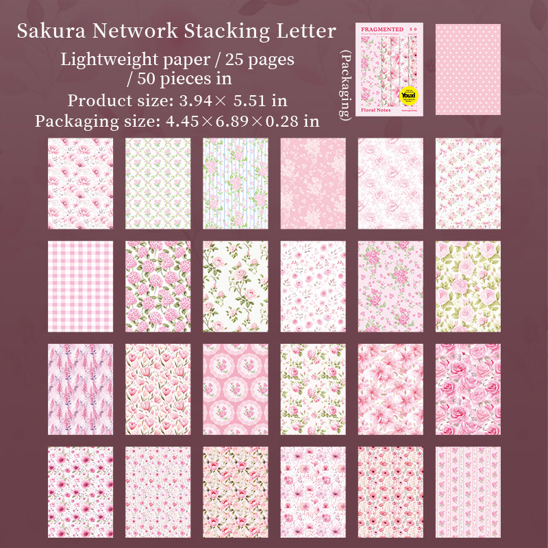 #02186 Flower Background Series Material Paper