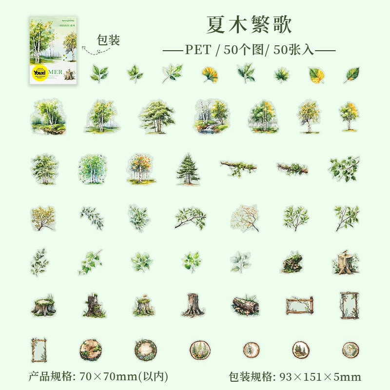 #02880 Tree in Four Seasons Series Sticker