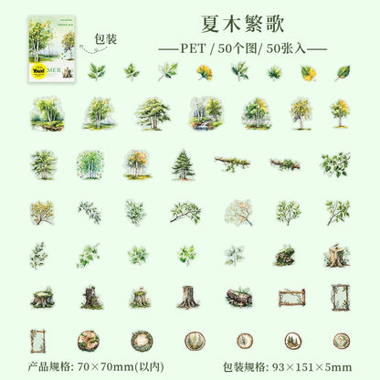 #02880 Tree in Four Seasons Series Sticker