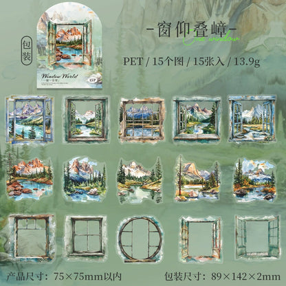 #02819 Scenery of the Window Series Sticker