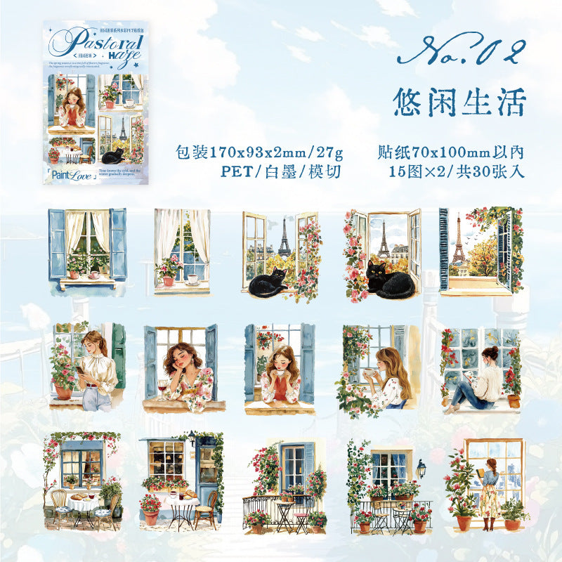 #02241  Mist Garden Series Sticker