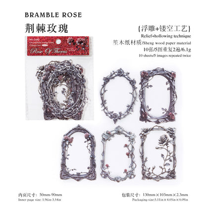 #02127  Retro Silver Frame Series Sticker
