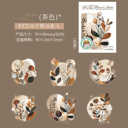 #02793 Mist Washi Flower Series Sticker