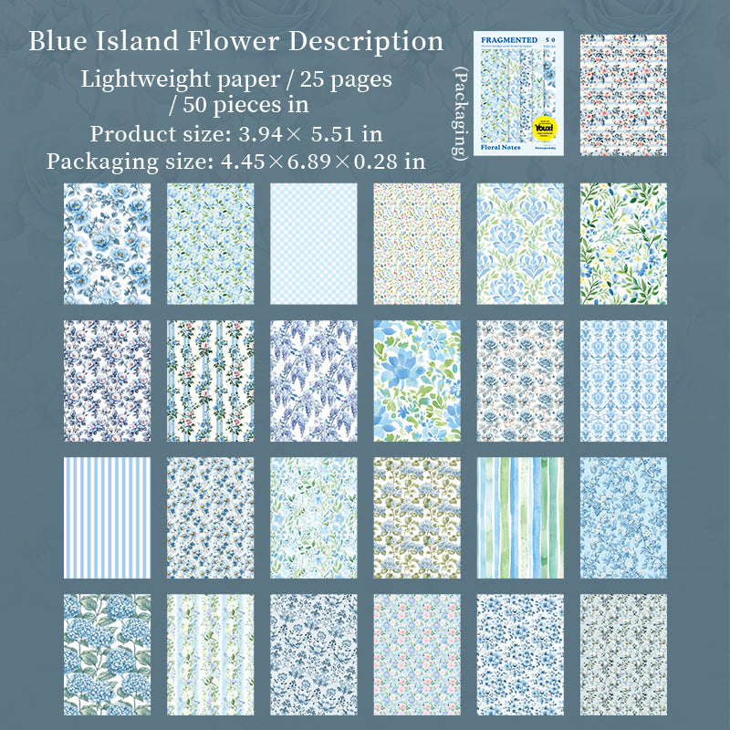#02186 Flower Background Series Material Paper