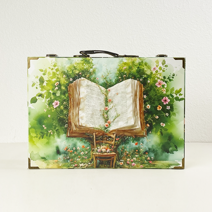 #01134 Customized Pattern Wooden Suitcase