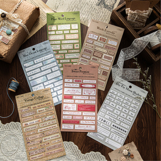 #02419 Word on cloth Series Sticker